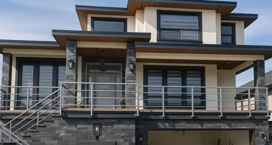 deck with aluminum railing