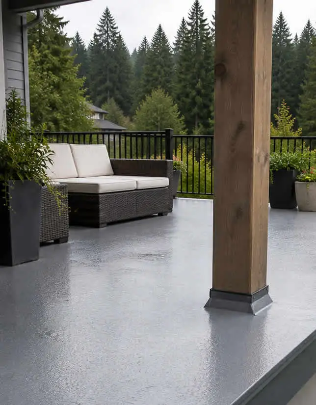 Composite decking installation in North Vancouver outdoor living space